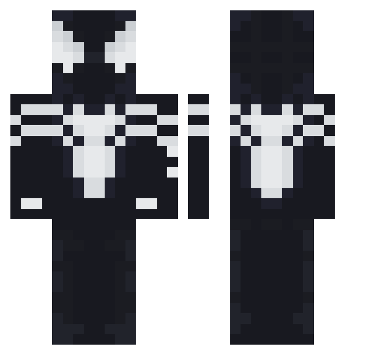 ElZalo Minecraft skin, front and back view