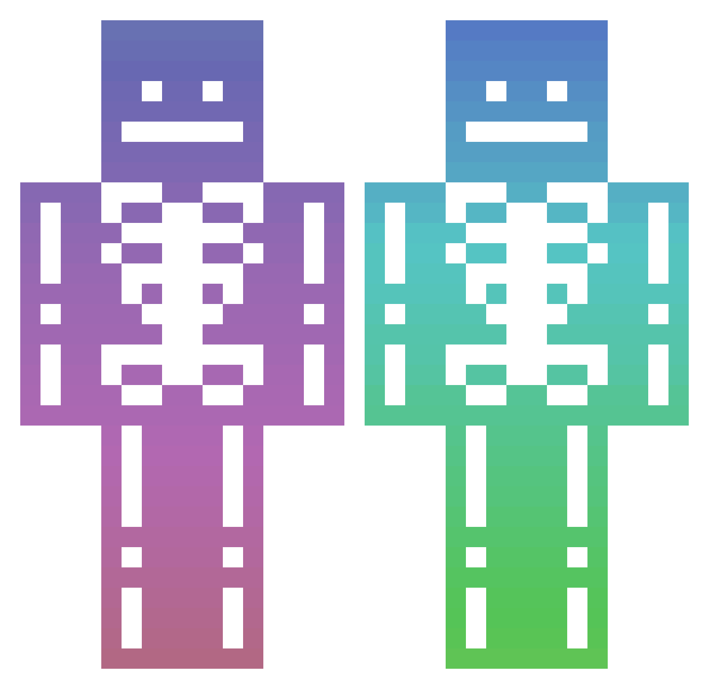 bignumber18 Minecraft skin, front and back view