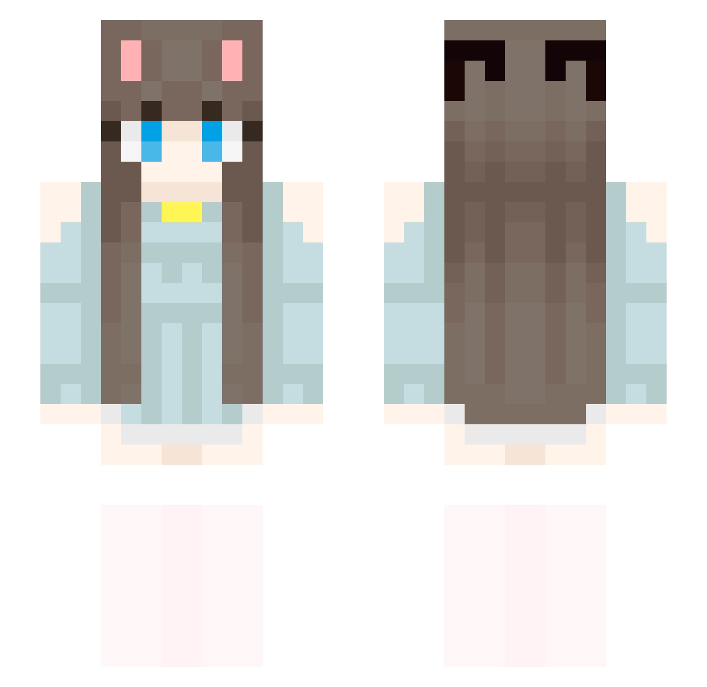 Toby046 Minecraft skin, front and back view