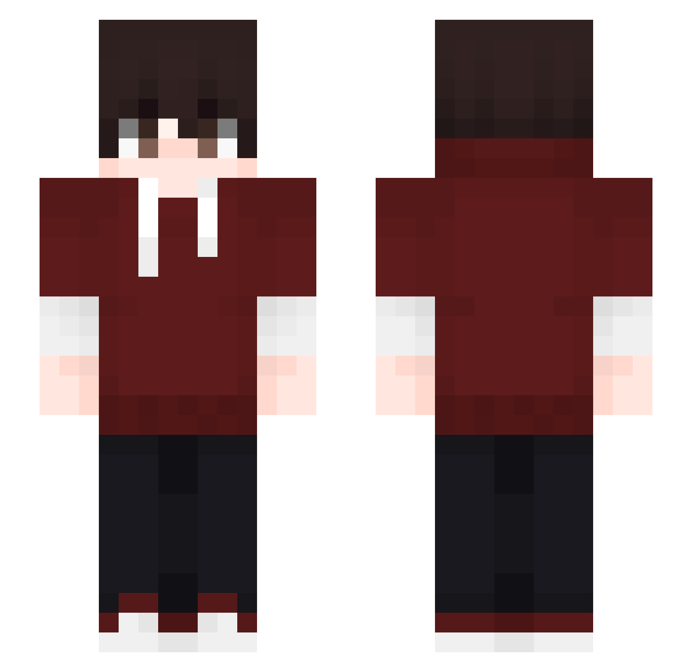 KiwiQG Minecraft skin, front and back view