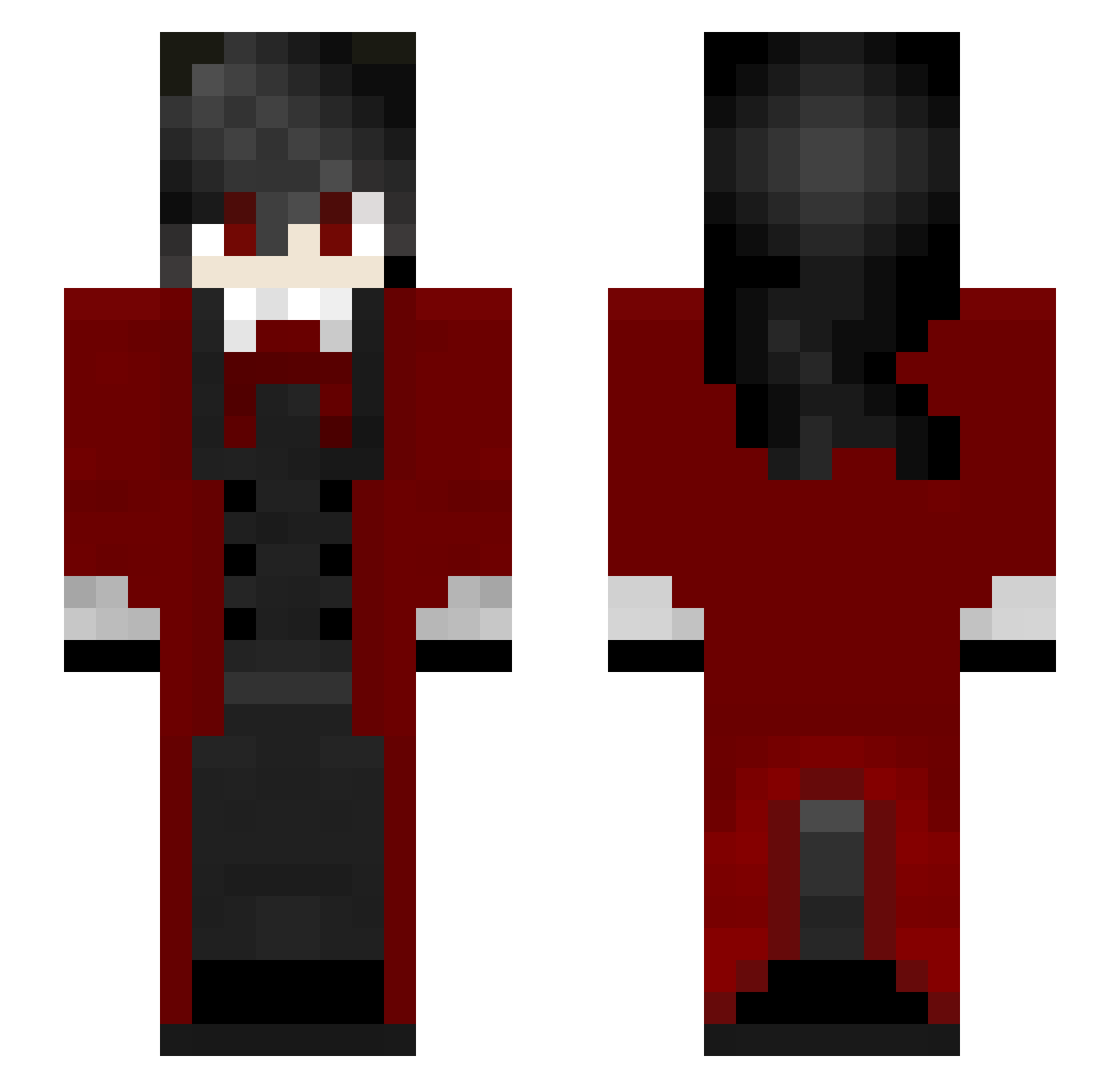 bozotic101 Minecraft skin, front and back view
