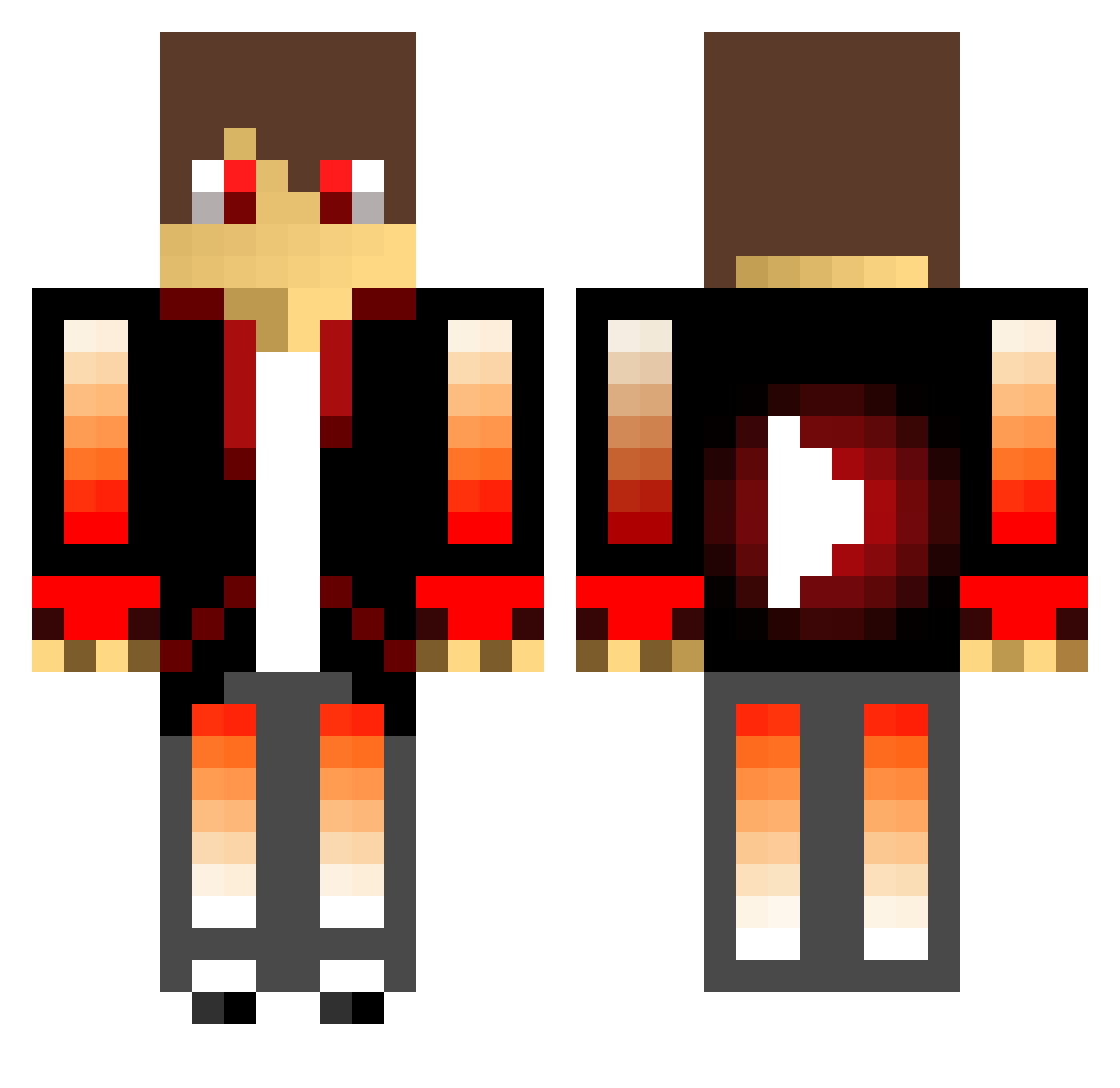 TKcreeper17 Minecraft skin, front and back view