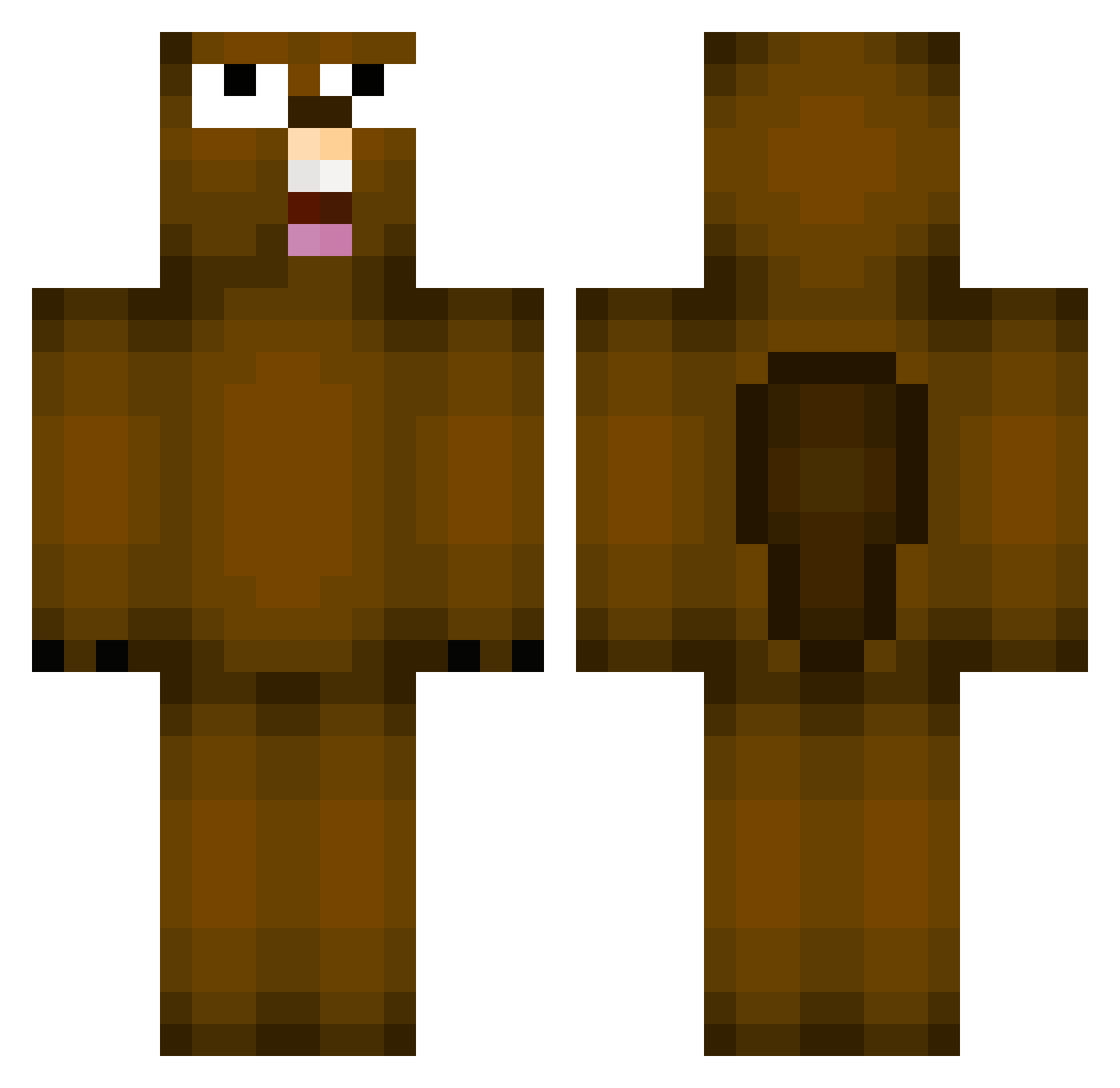 Knigth6F Minecraft skin, front and back view