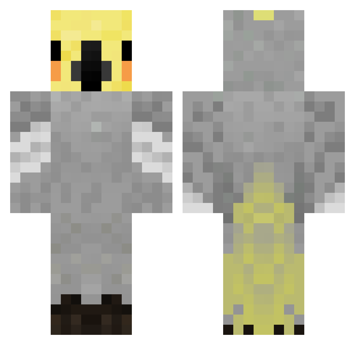 SnowEstrella Minecraft skin, front and back view