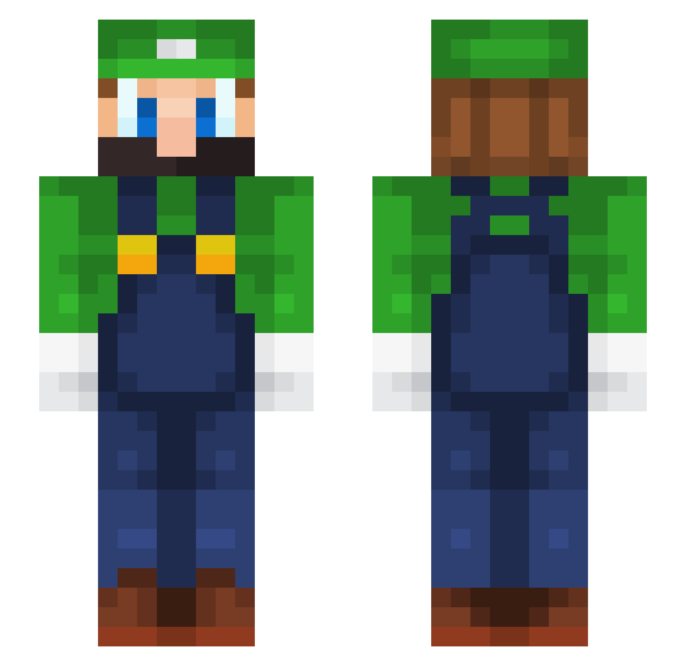 MarvIII1n Minecraft skin, front and back view