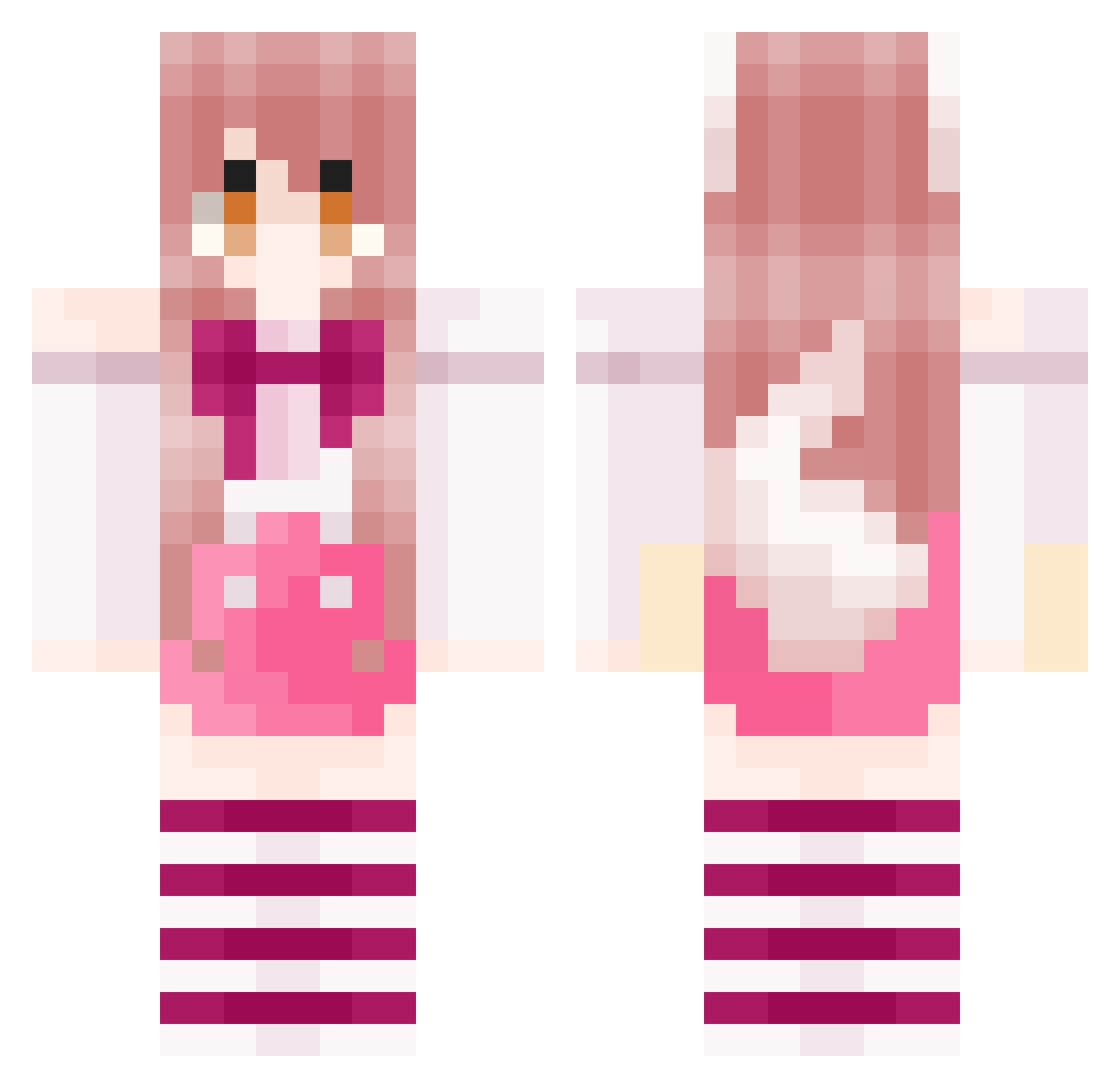 Eradav123 Minecraft skin, front and back view