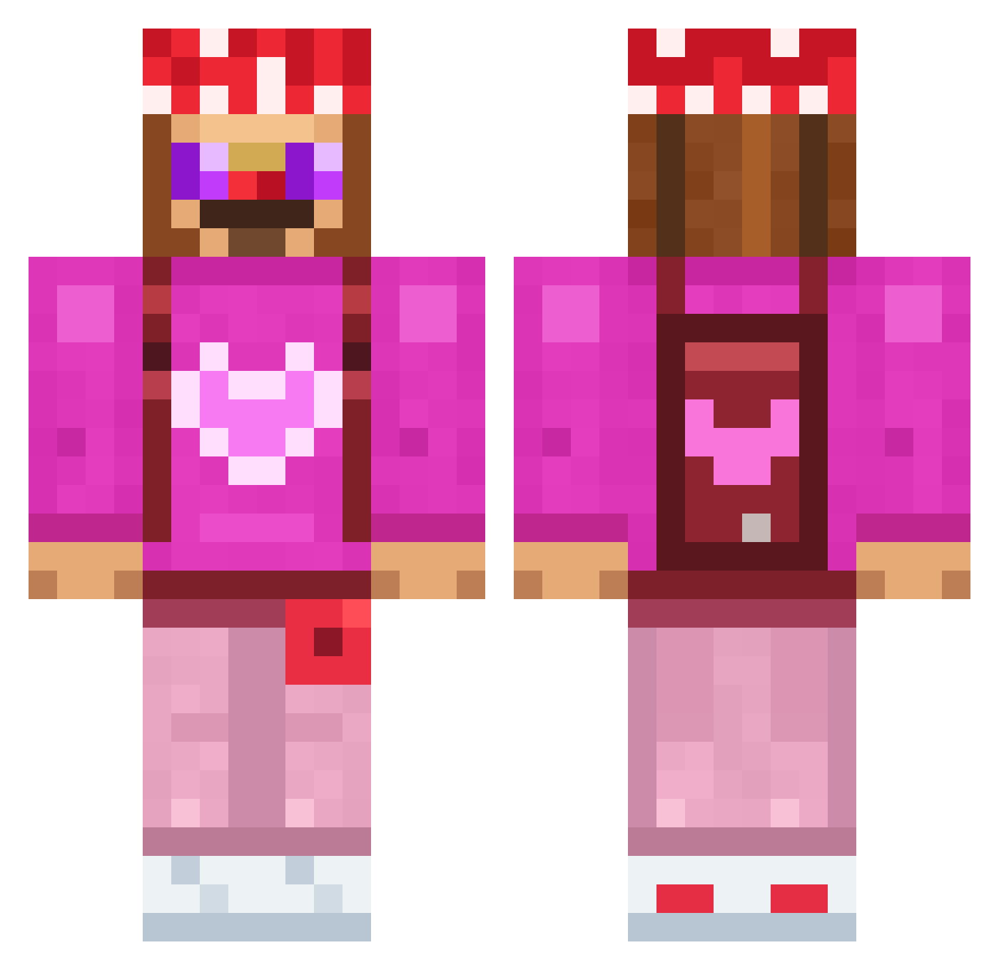 nenoplayhard Minecraft skin, front and back view