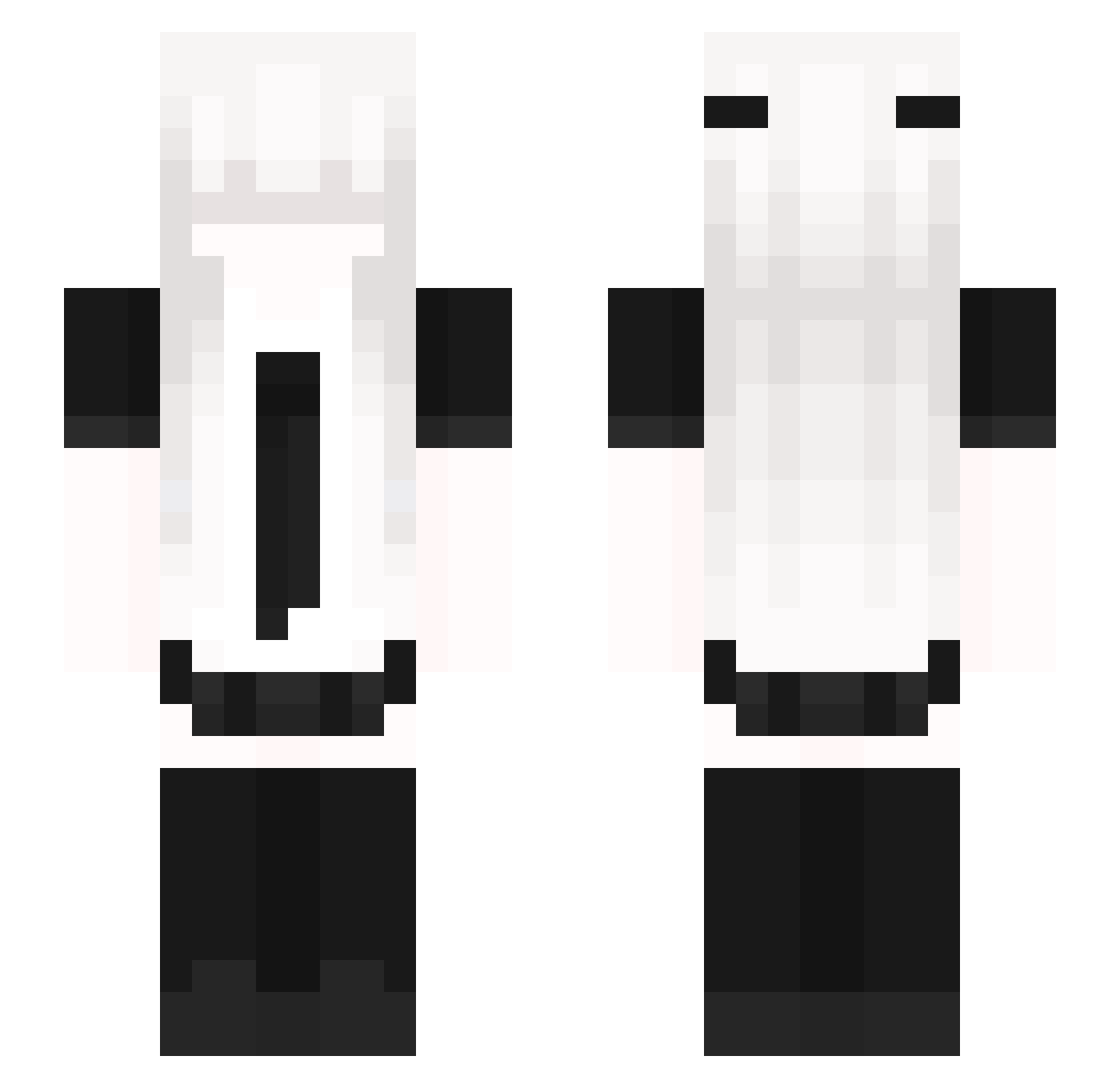 itznoteclipse Minecraft skin, front and back view