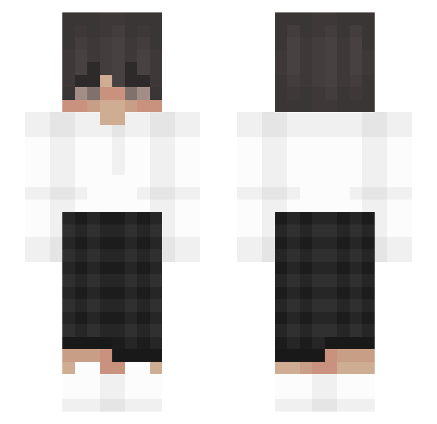 vbd0 Minecraft skin, front and back view
