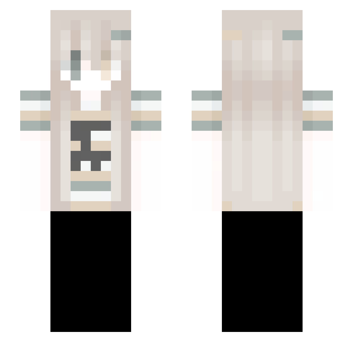 adwmire Minecraft skin, front and back view
