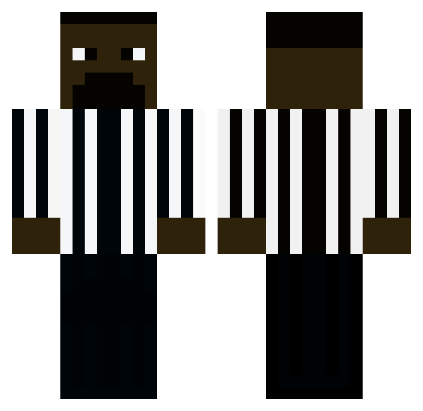 FireSolee Minecraft skin, front and back view