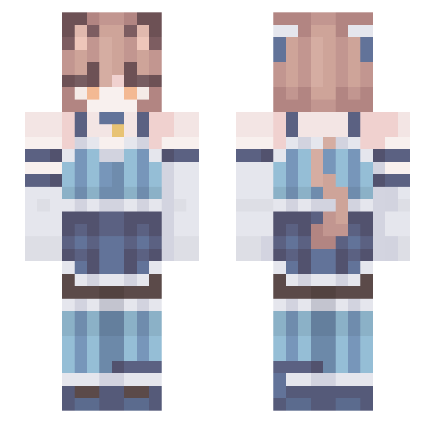 XG_07_Mars Minecraft skin, front and back view