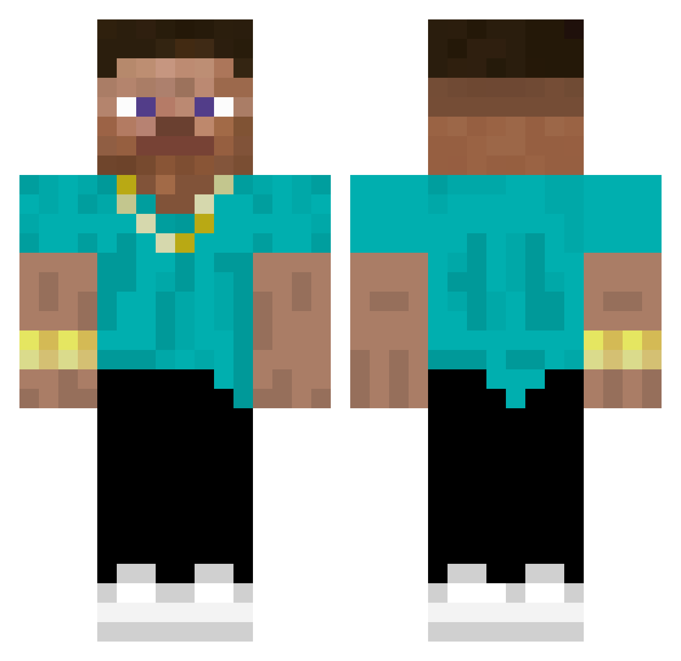 Sanu_L Minecraft skin, front and back view