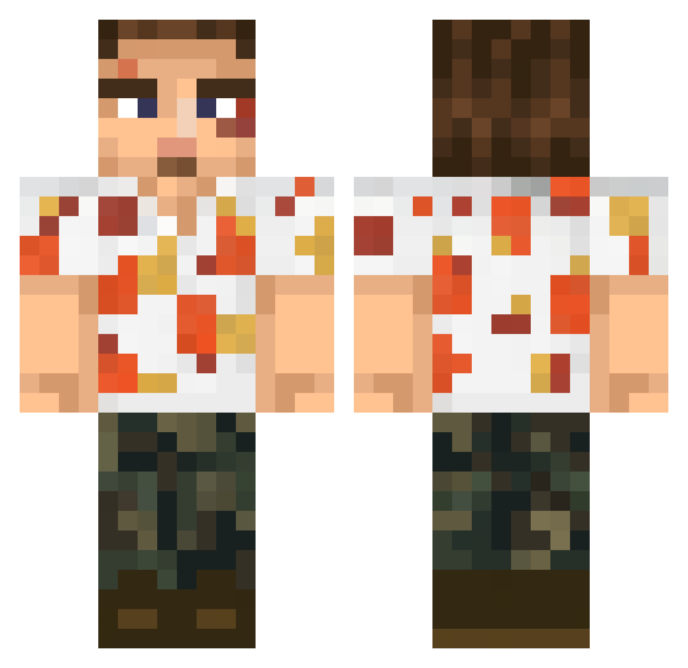 Brad_Pitt11 Minecraft skin, front and back view