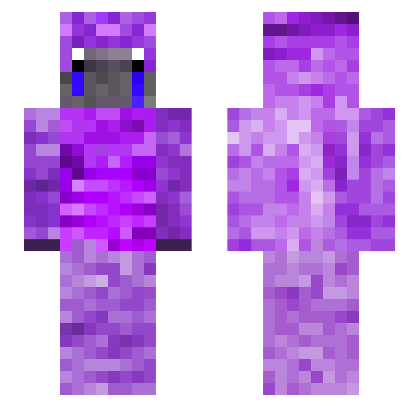 3jok31 Minecraft skin, front and back view