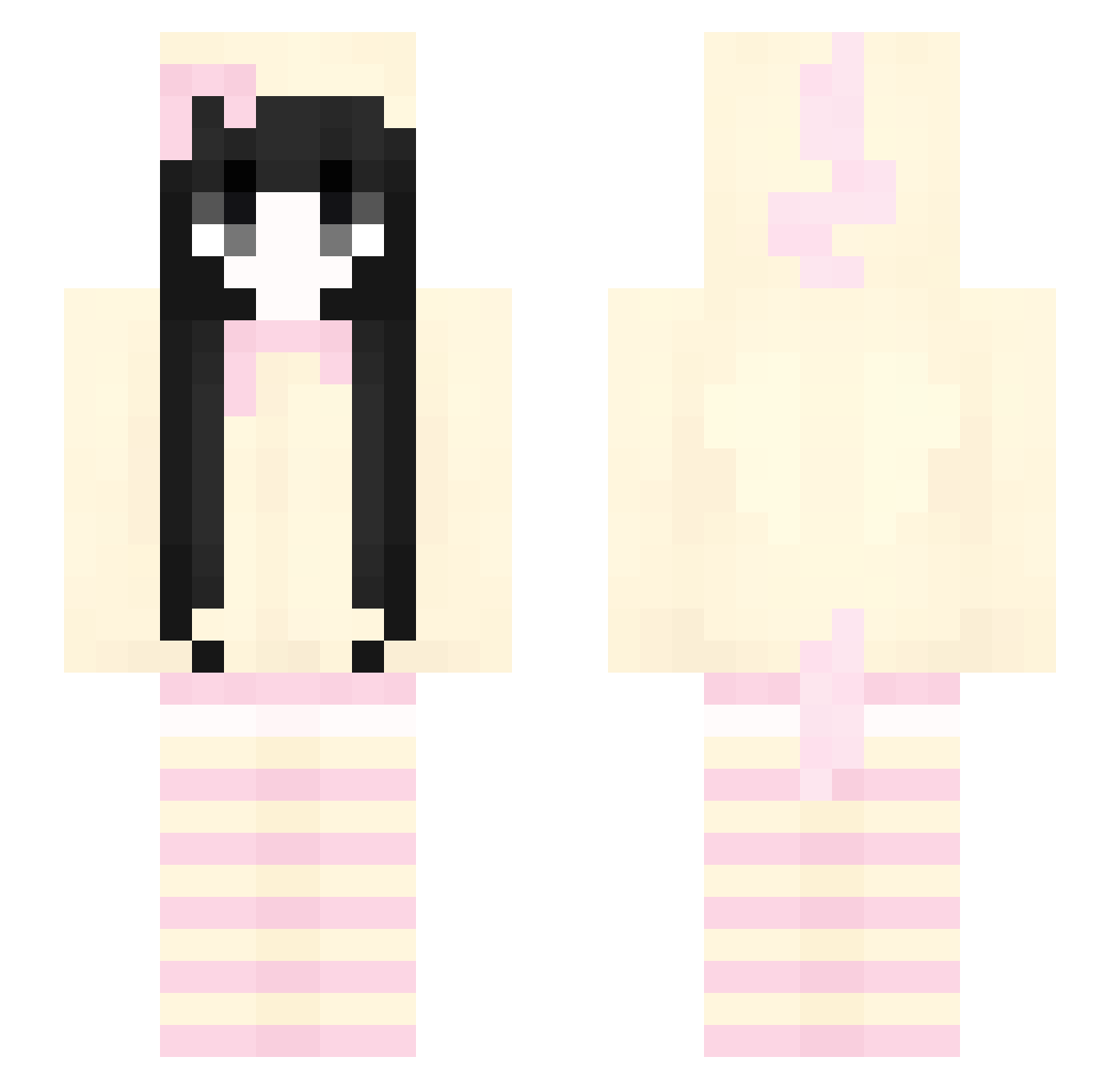 xiahon Minecraft skin, front and back view