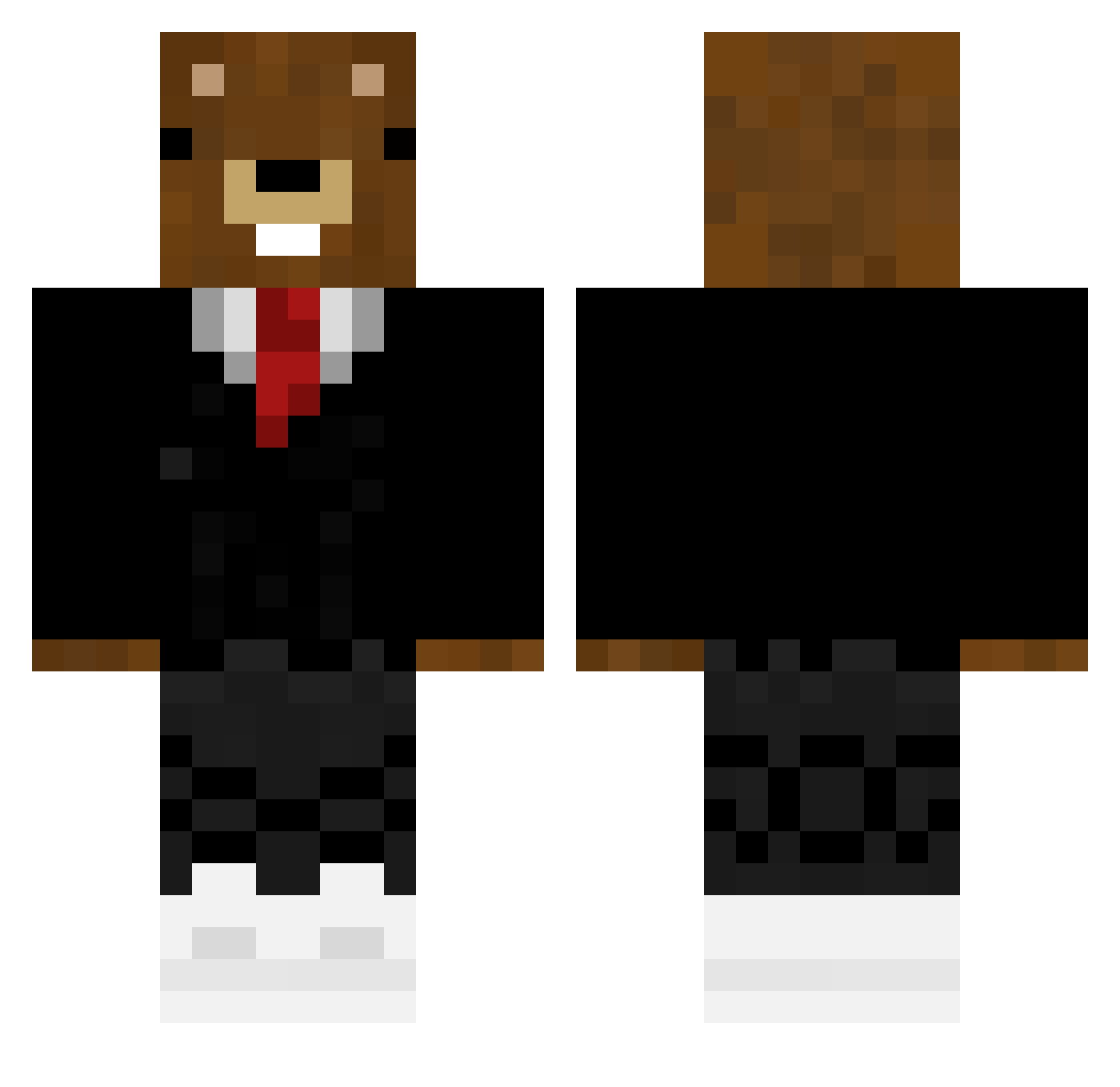 Da_Bober Minecraft skin, front and back view