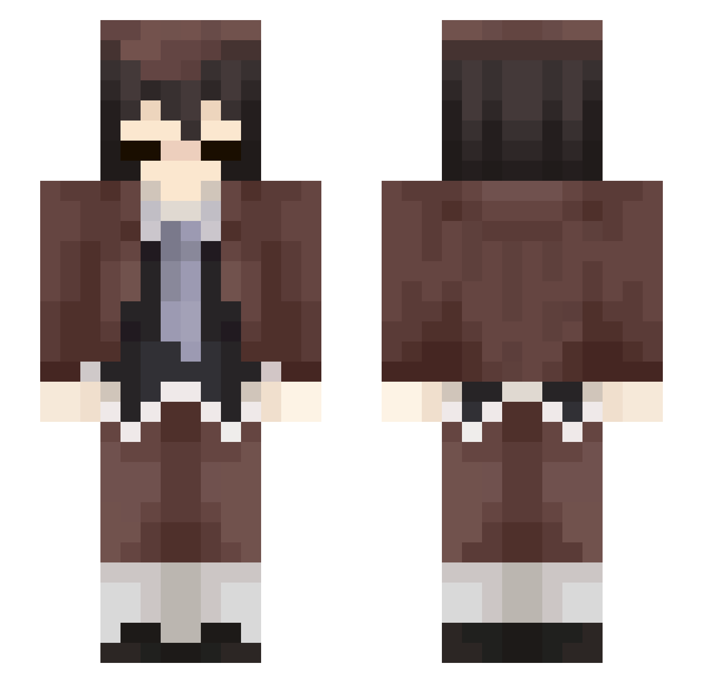 UndrcoverGoose Minecraft skin, front and back view