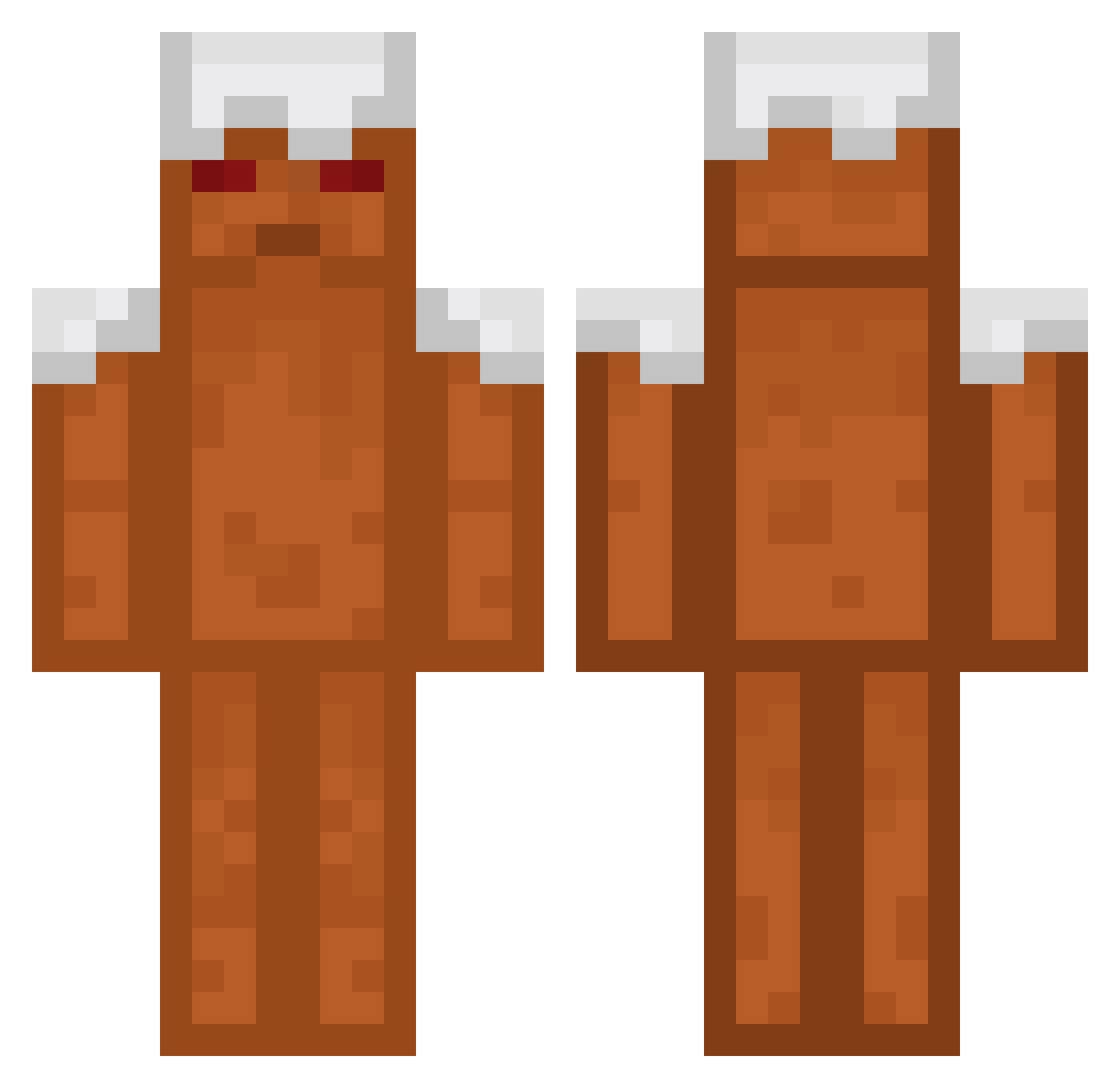 MrCake75 Minecraft skin, front and back view