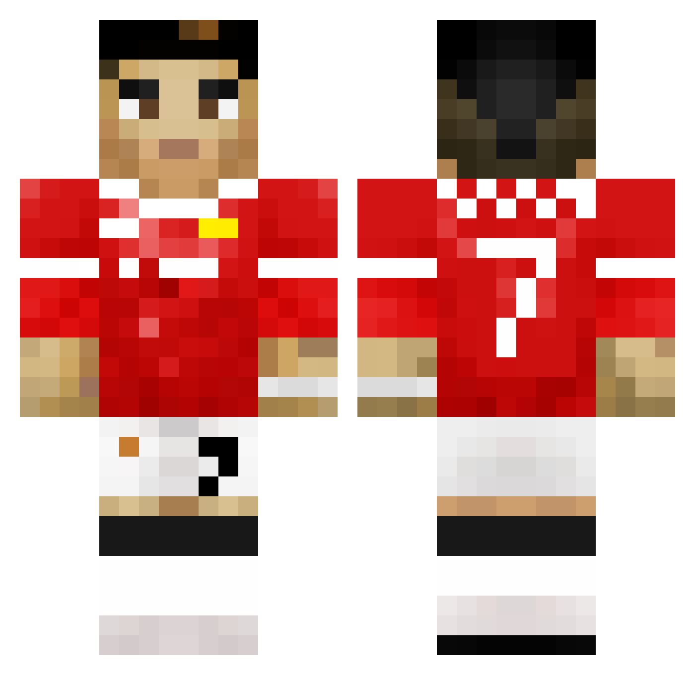 monical Minecraft skin, front and back view