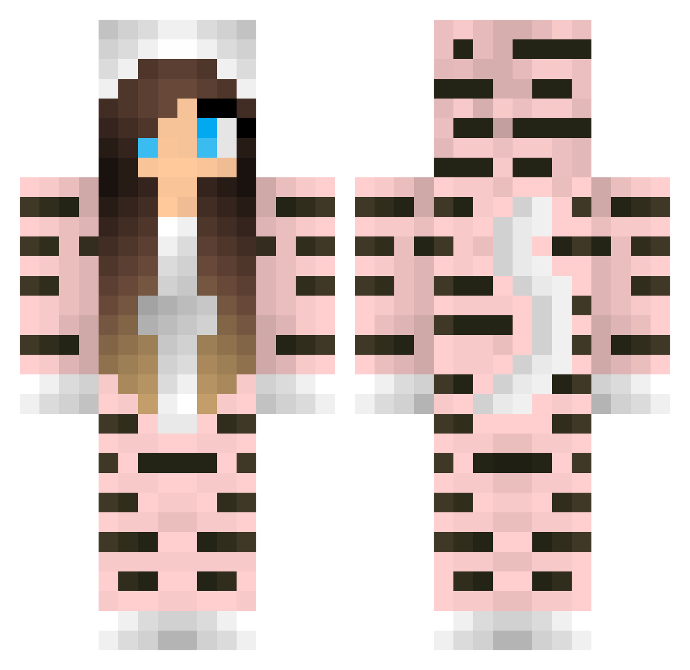 TIGURR Minecraft skin, front and back view