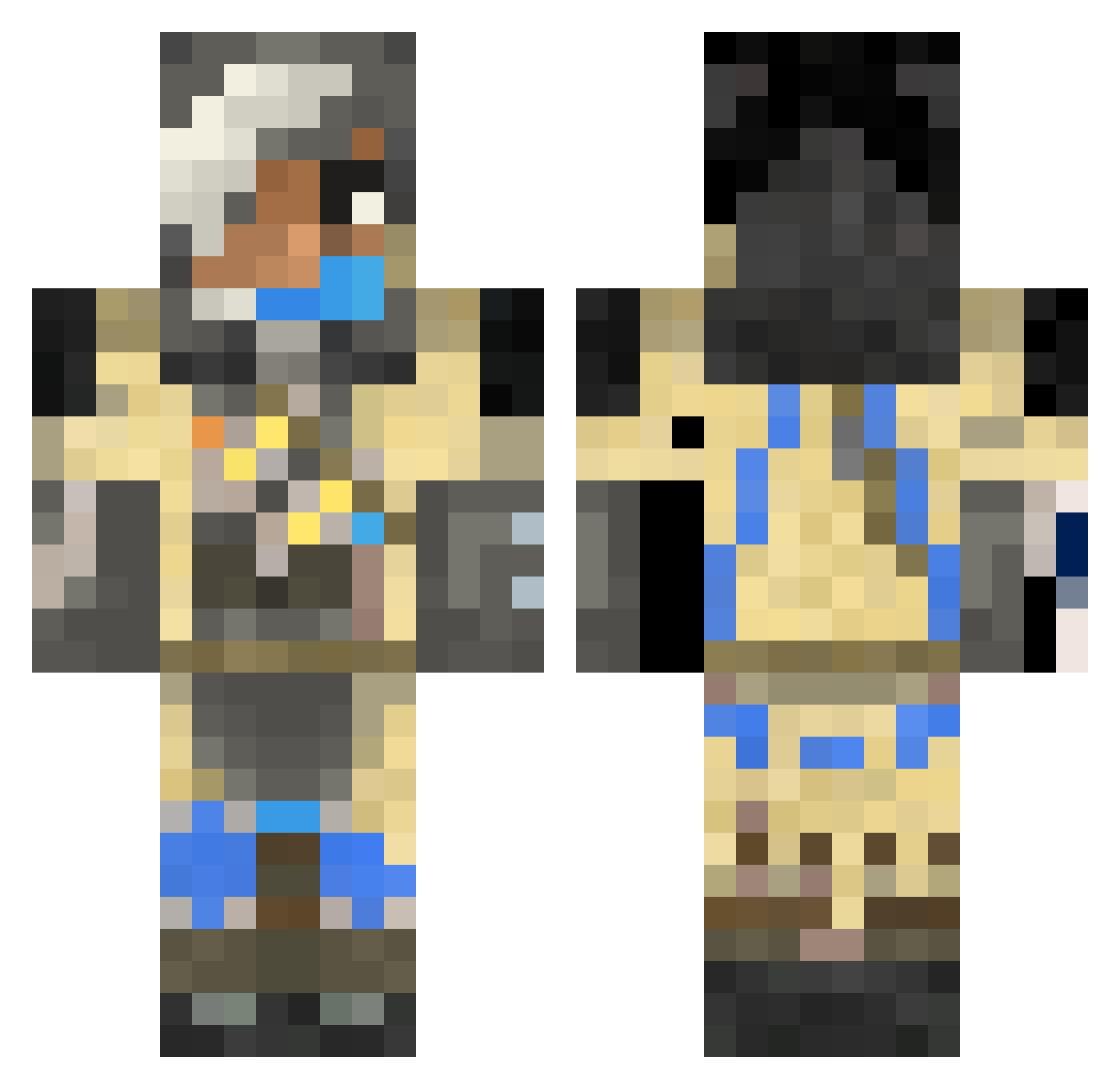 _Livie__ Minecraft skin, front and back view