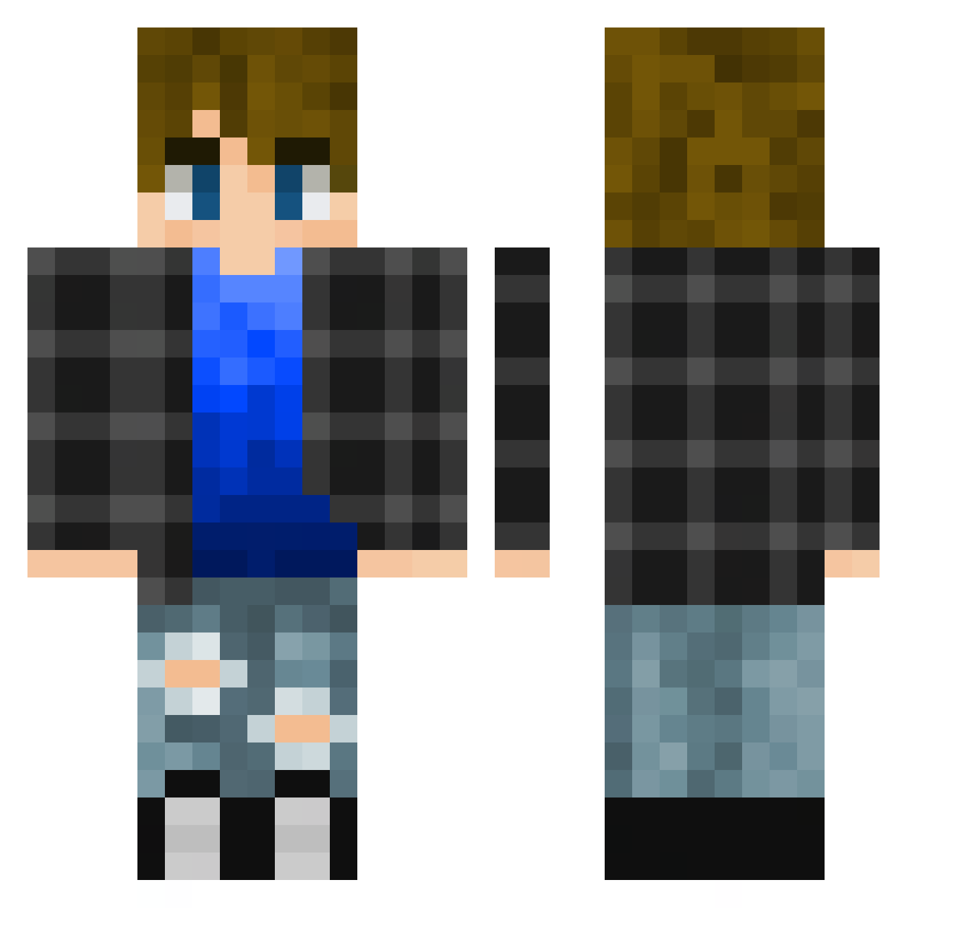Z3DT Minecraft skin, front and back view