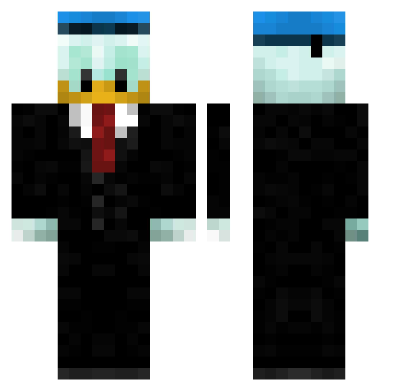 AlextheChamp900 Minecraft skin, front and back view
