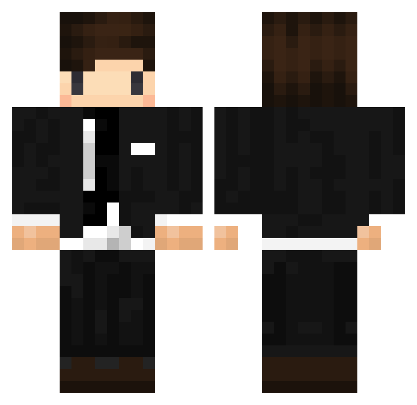 RR22 Minecraft skin, front and back view