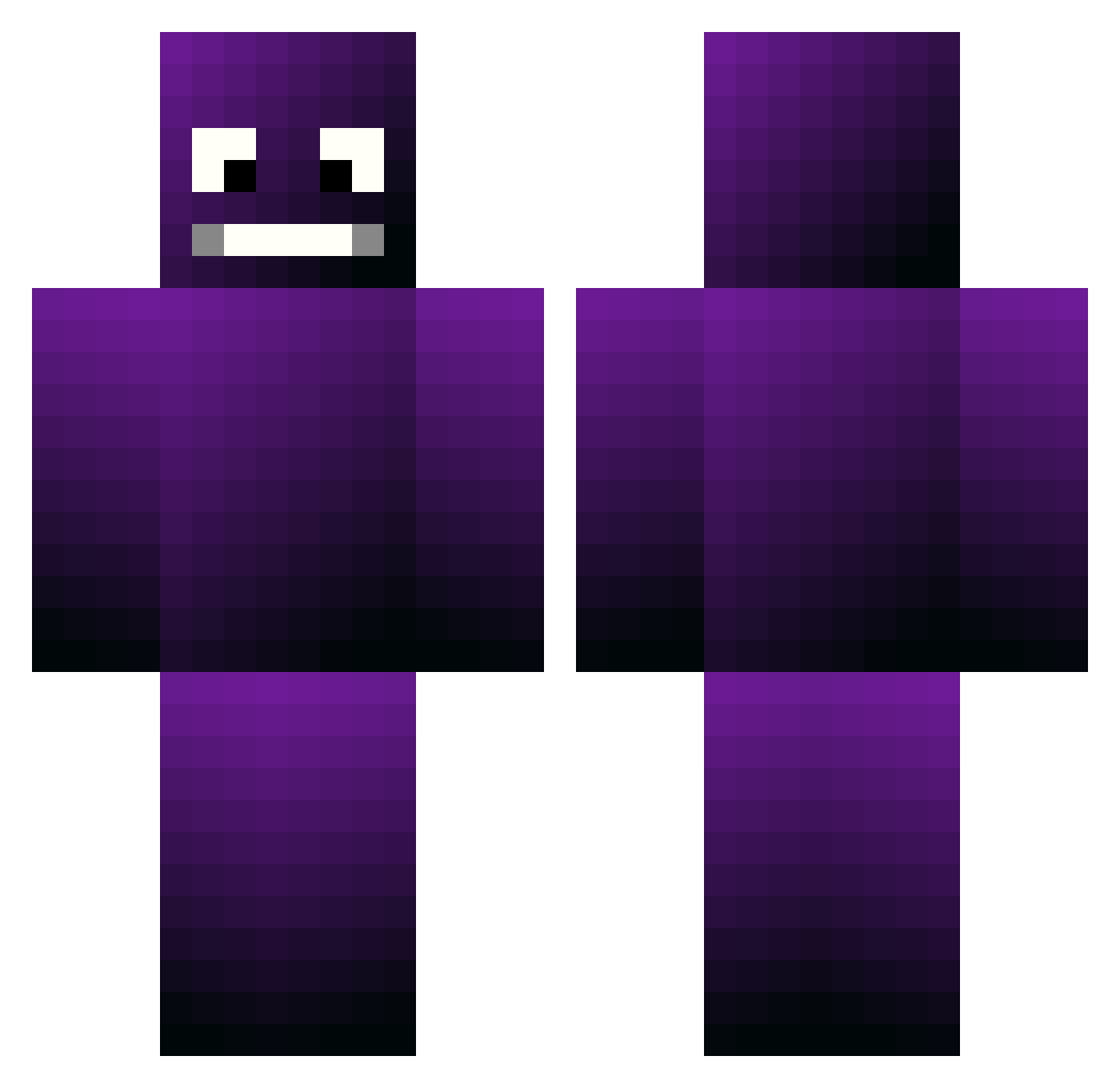 Xotic_ Minecraft skin, front and back view