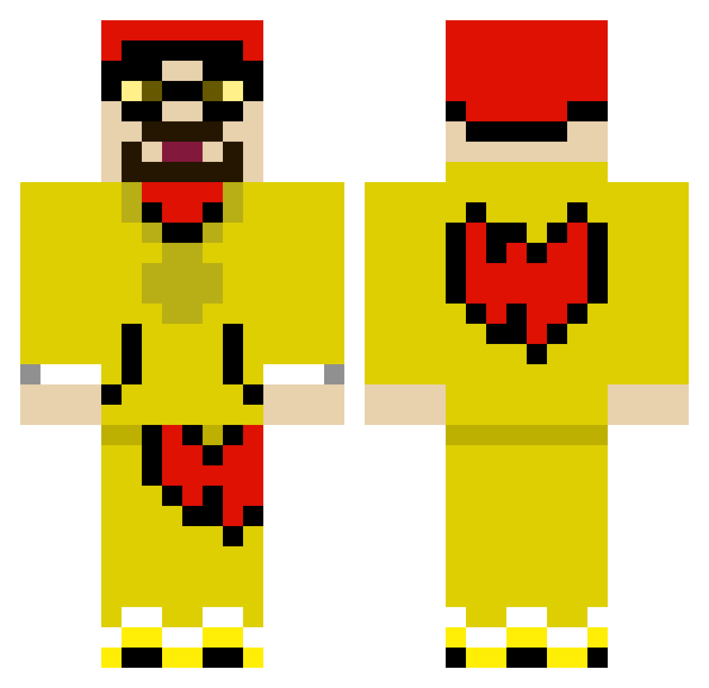 SirGeekLord Minecraft skin, front and back view
