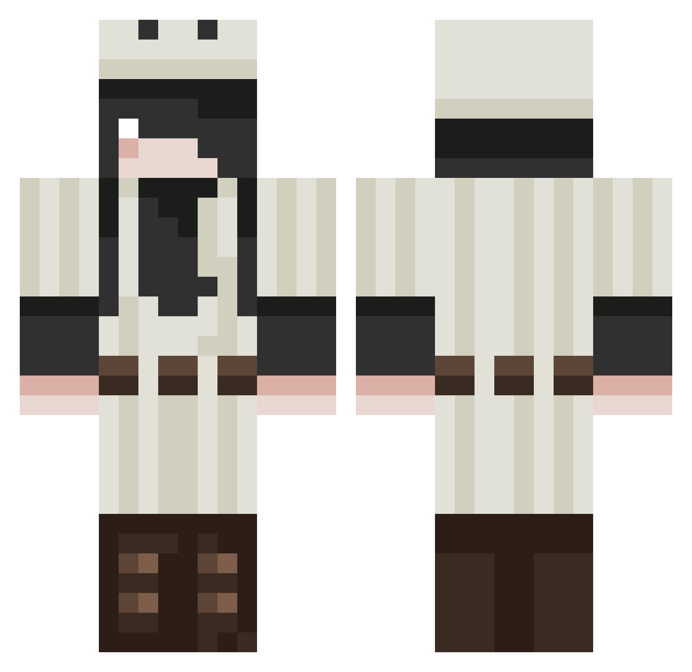 hat392 Minecraft skin, front and back view