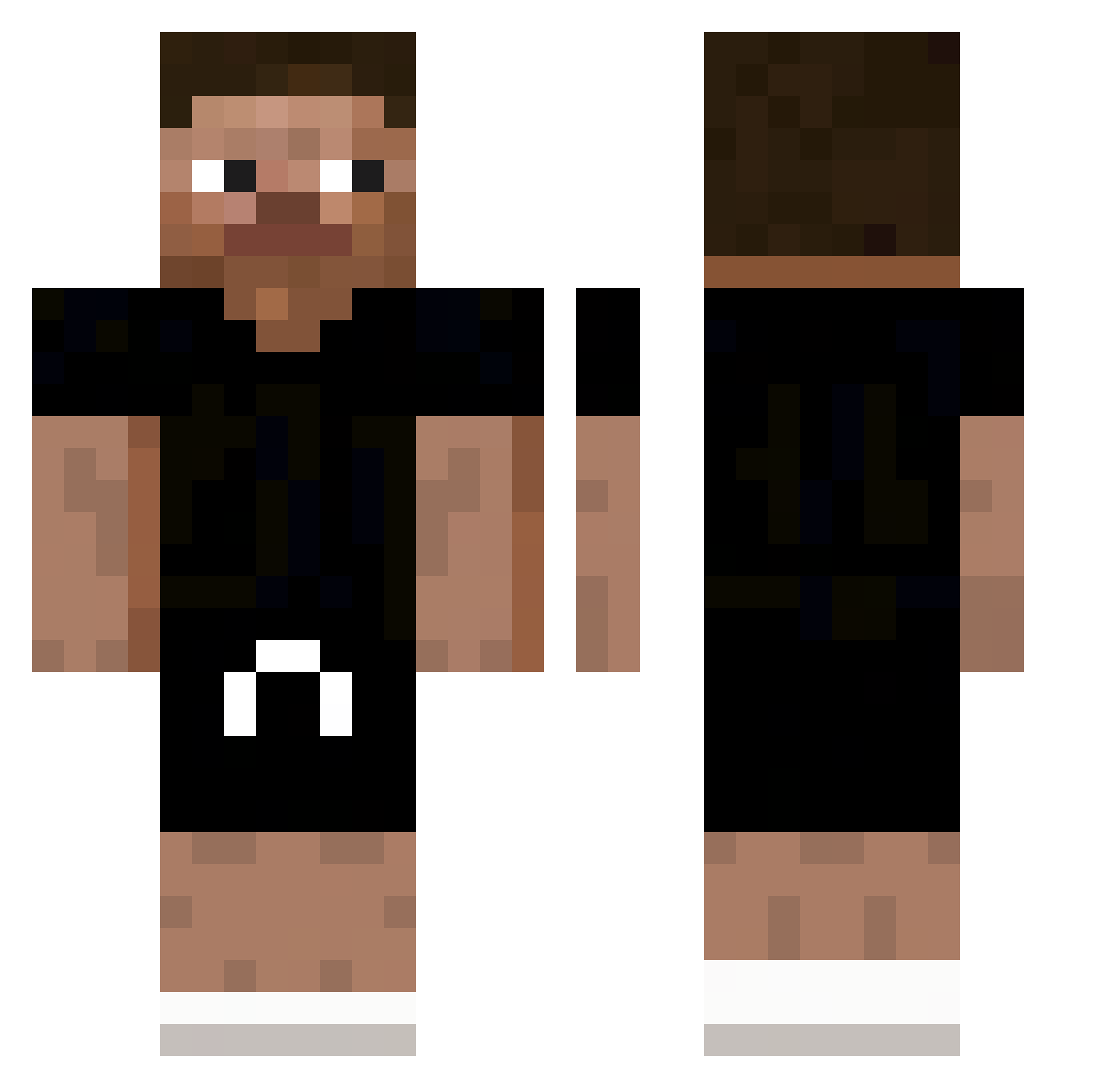 vpia Minecraft skin, front and back view
