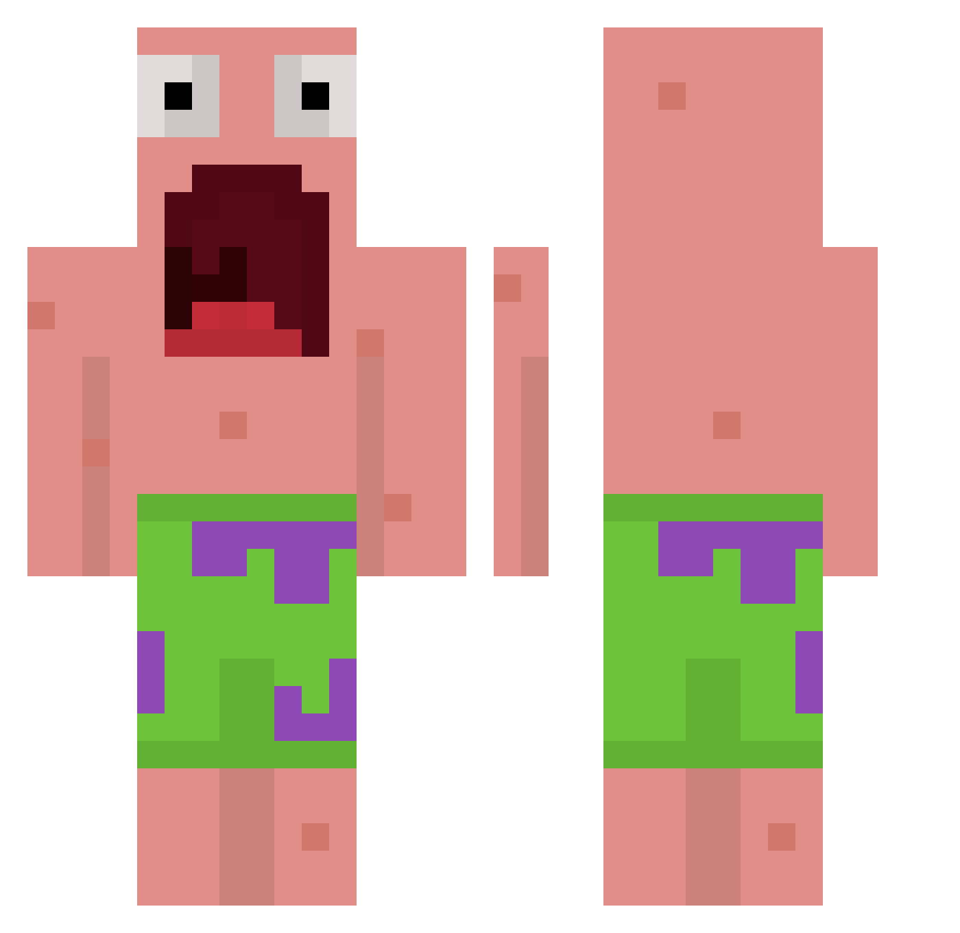 jun2836 Minecraft skin, front and back view
