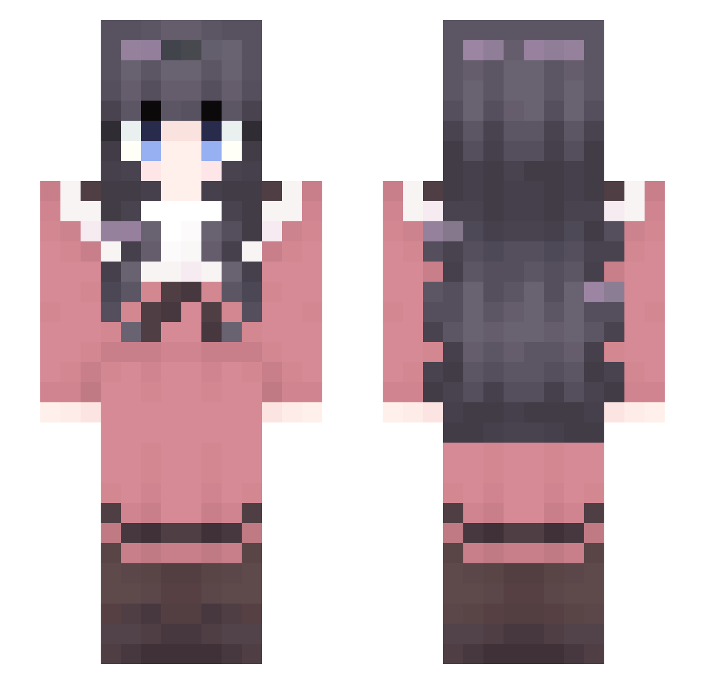 Rengoku8163 Minecraft skin, front and back view