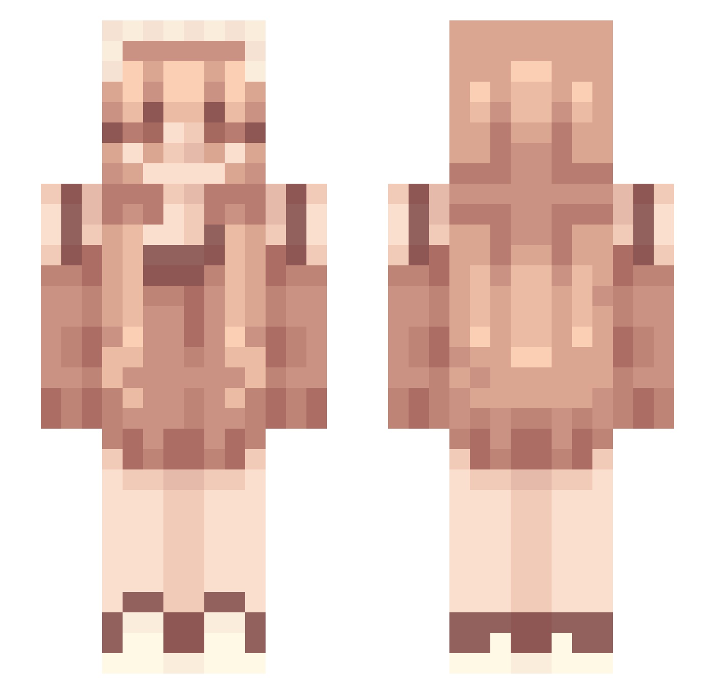 dummiesch2 Minecraft skin, front and back view