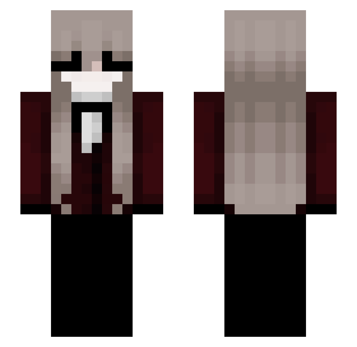 Fallenllynx_ Minecraft skin, front and back view