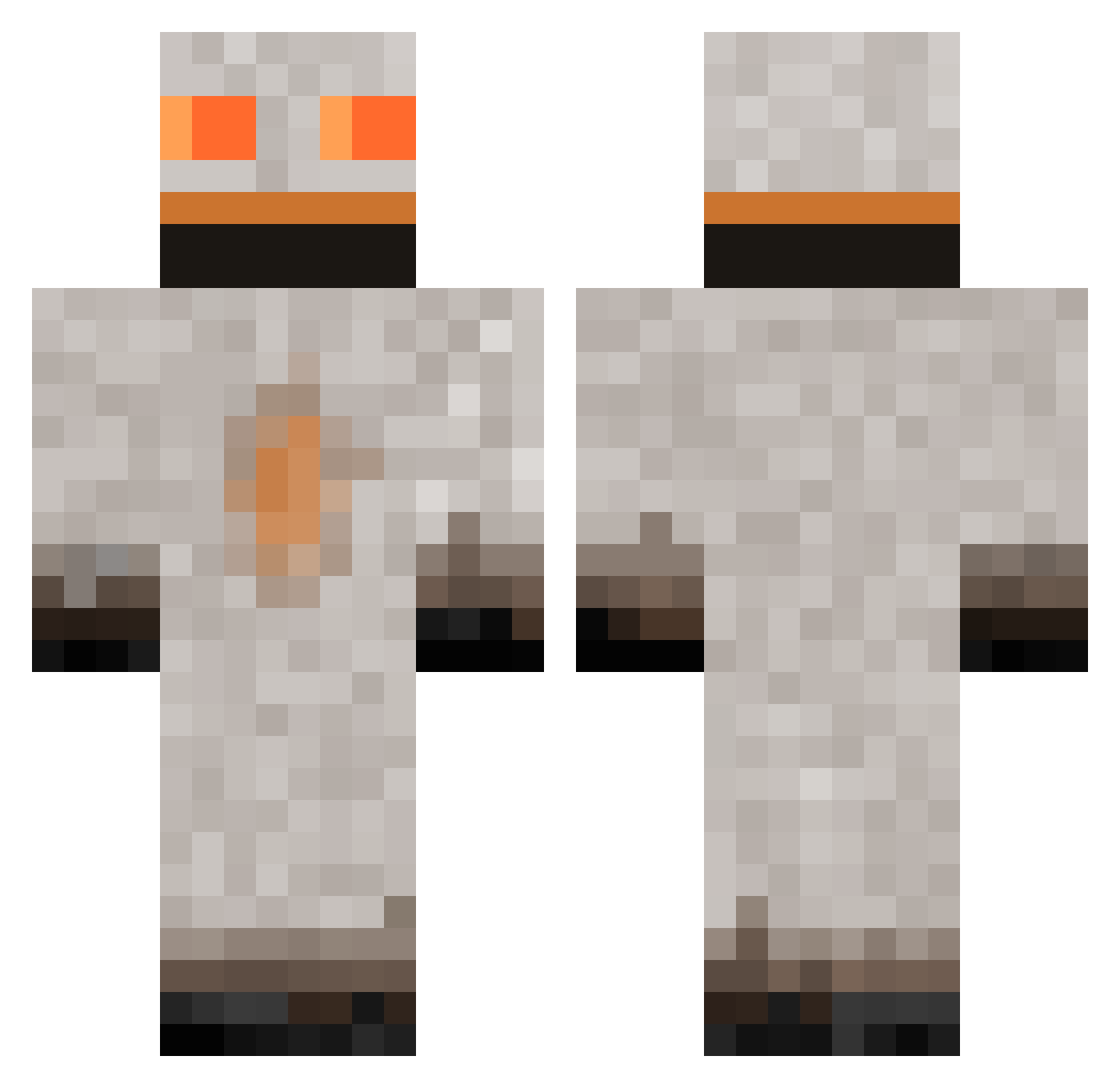 bhutzjr Minecraft skin, front and back view