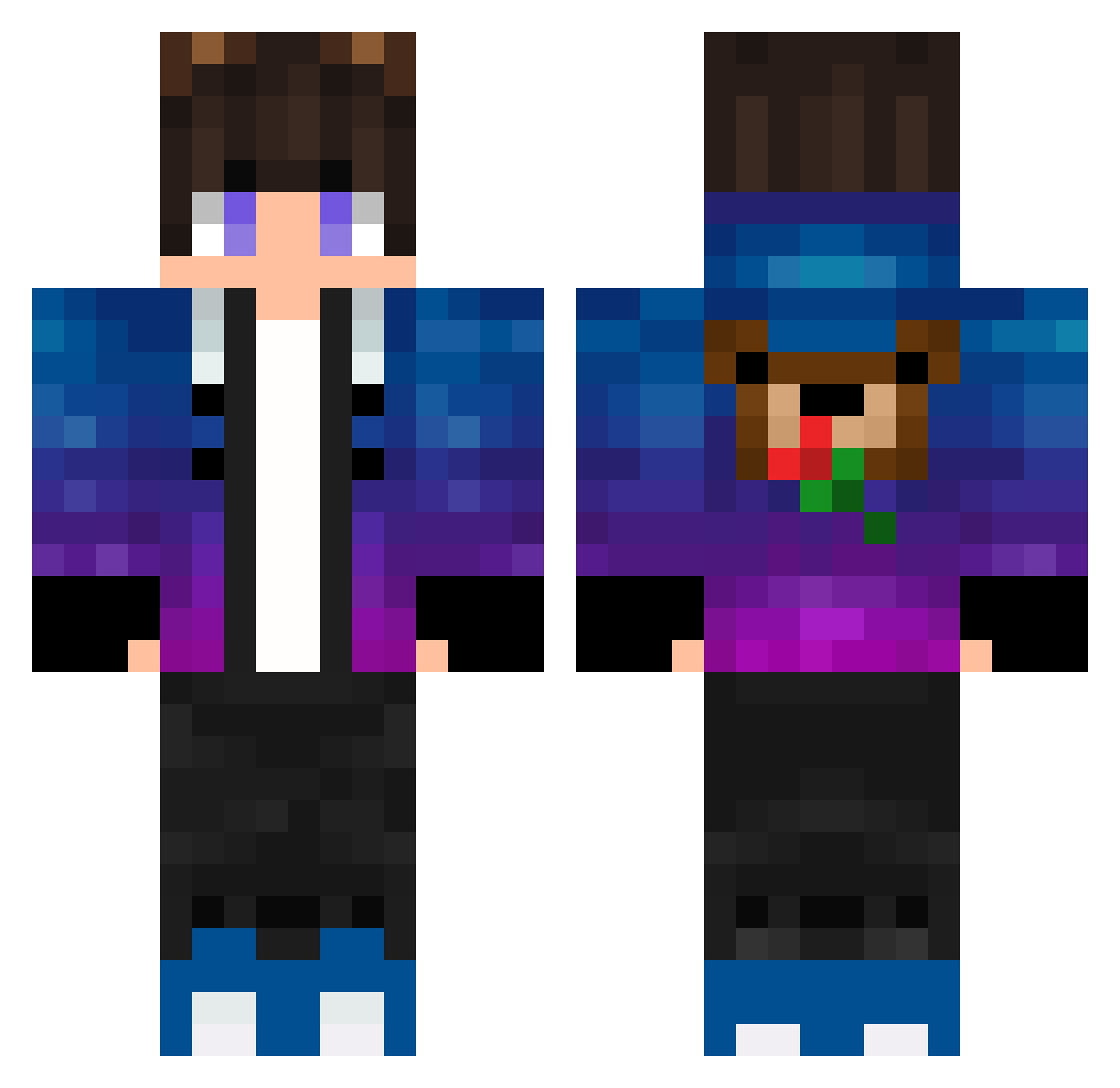 Huberto0403 Minecraft skin, front and back view