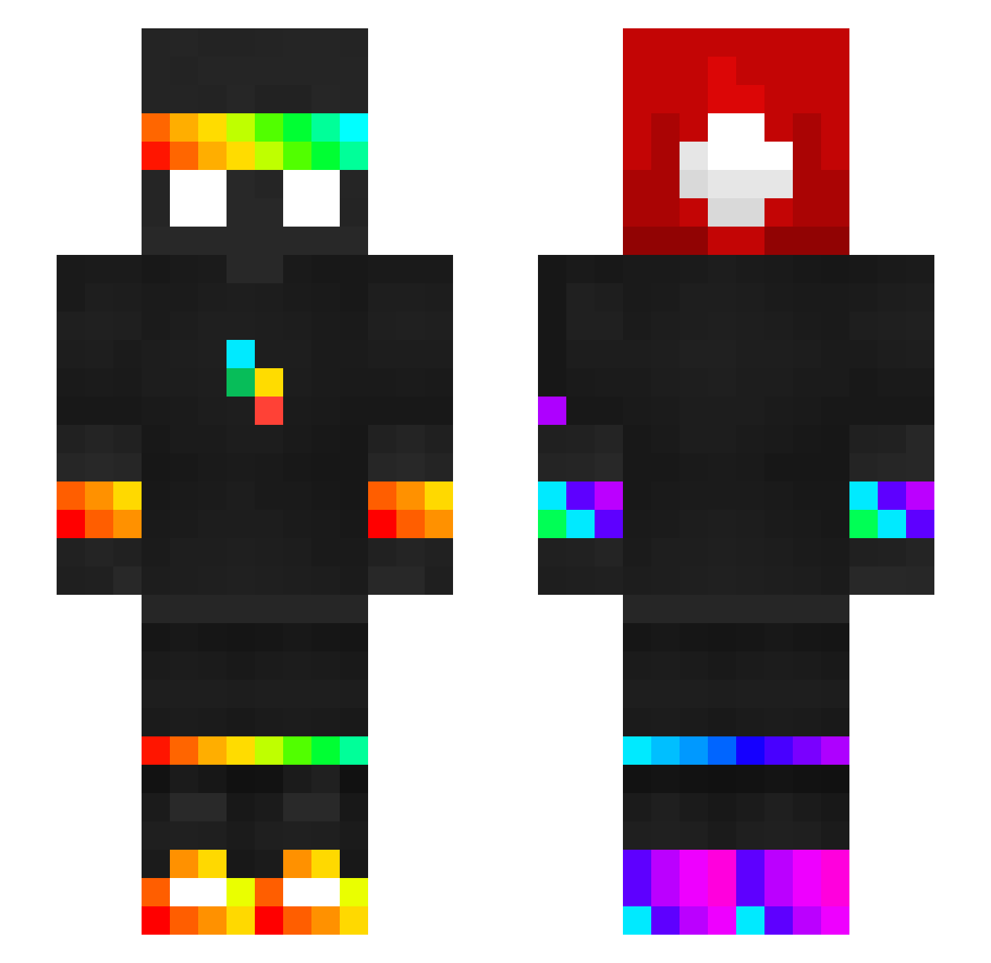 space_boyfriend Minecraft skin, front and back view