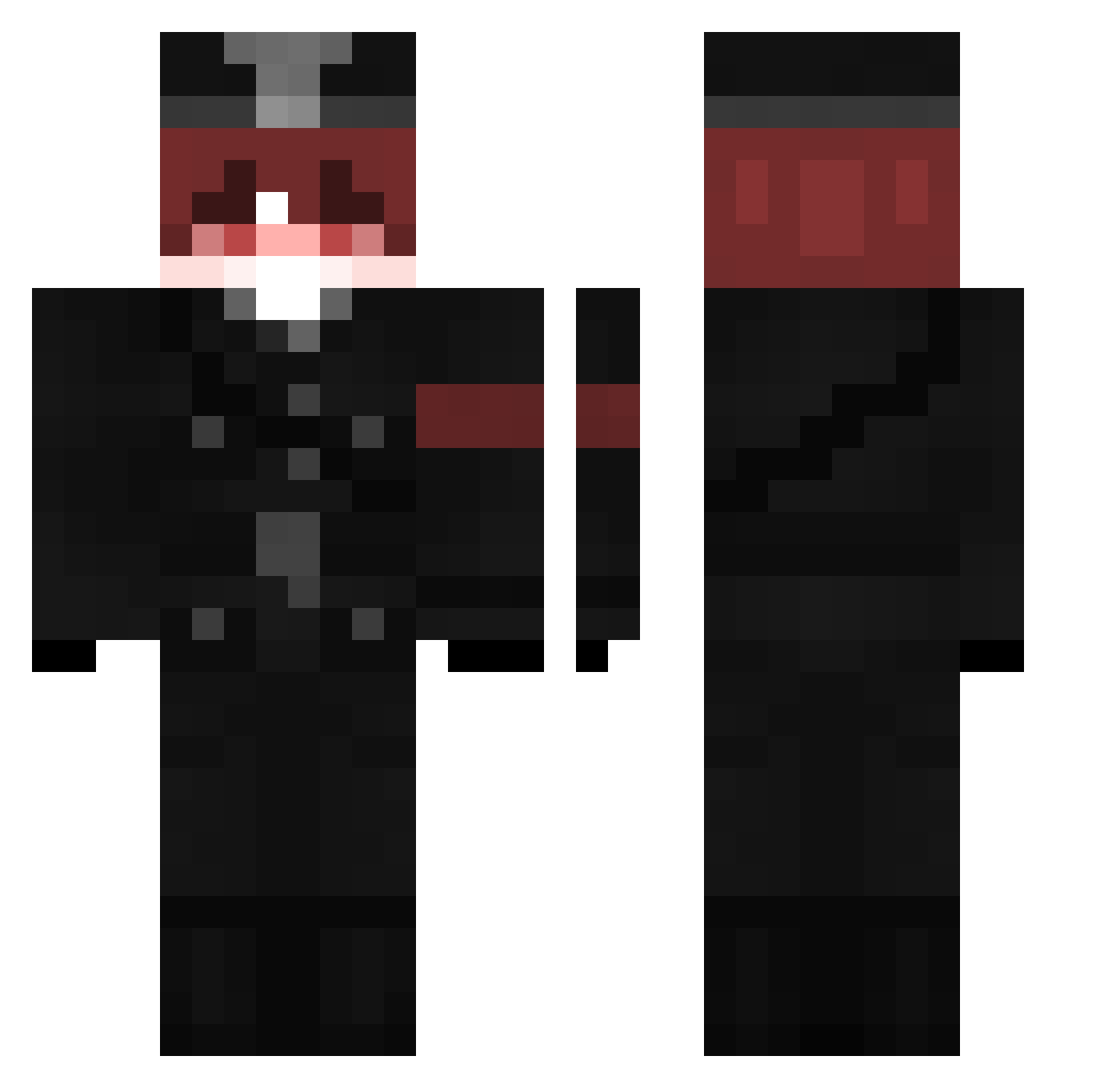 perroazul Minecraft skin, front and back view