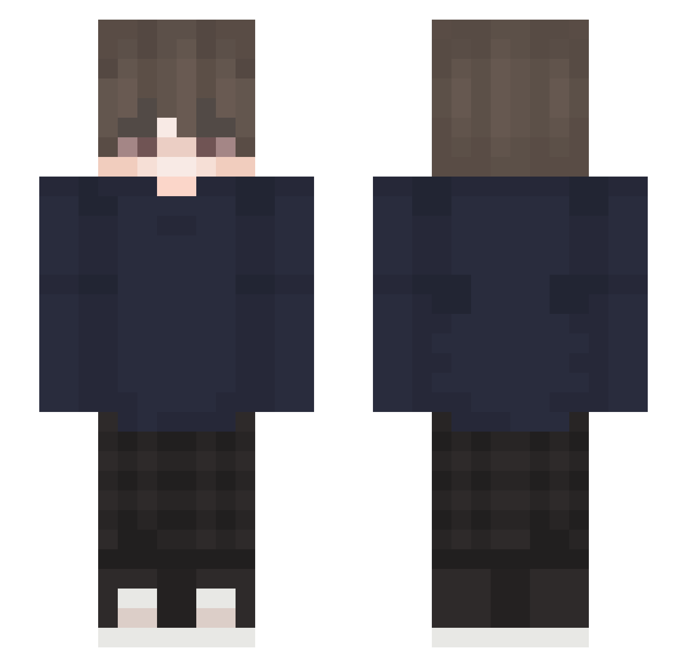 adjudged Minecraft skin, front and back view