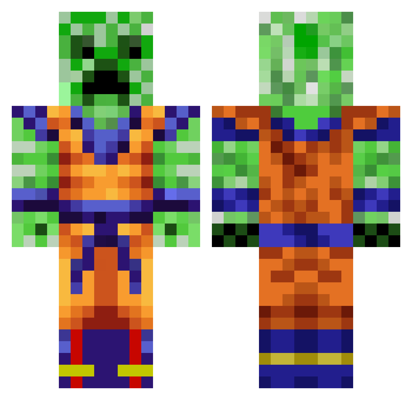 skinwalker245 Minecraft skin, front and back view