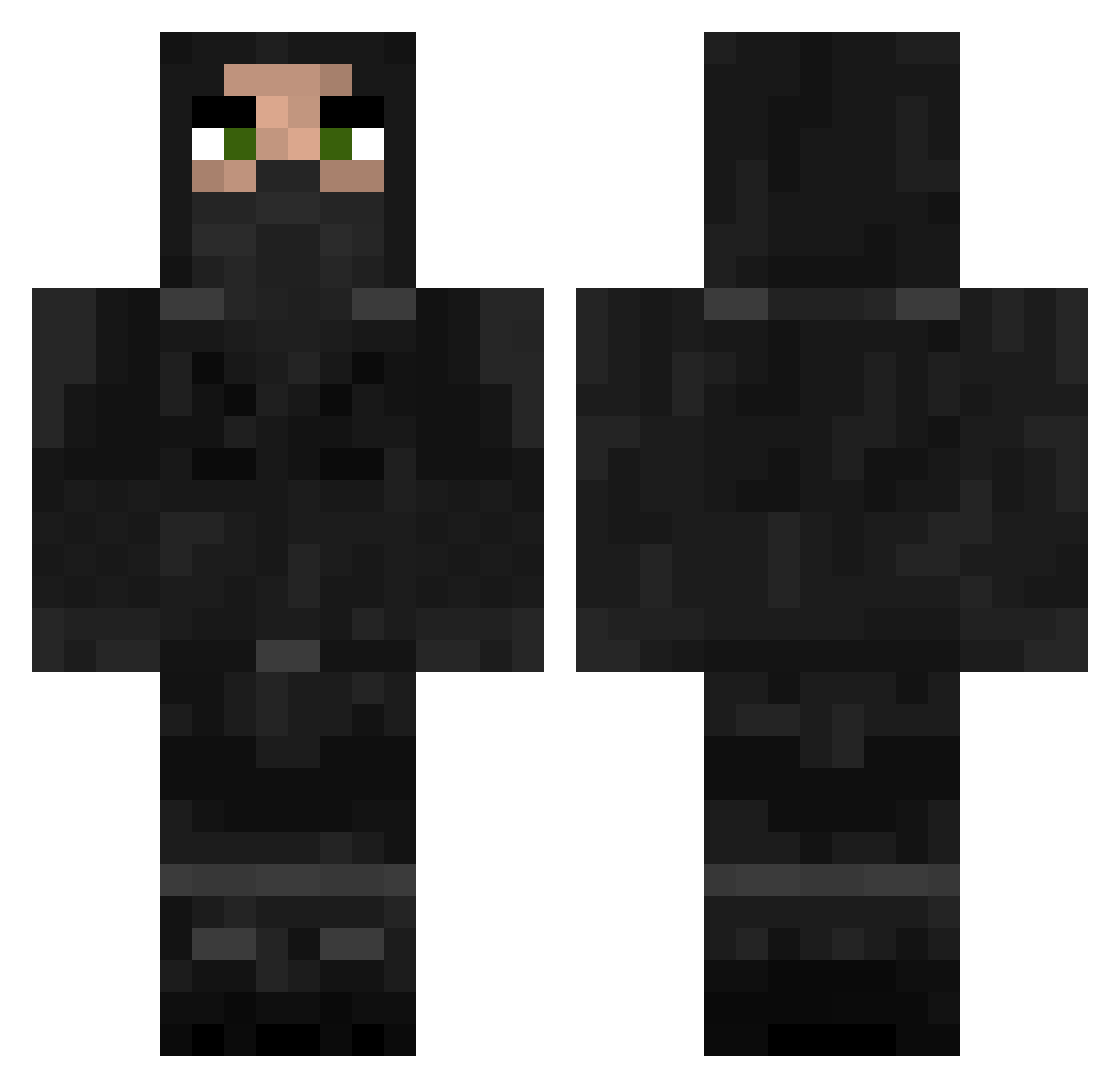 EmperorZurg77 Minecraft skin, front and back view