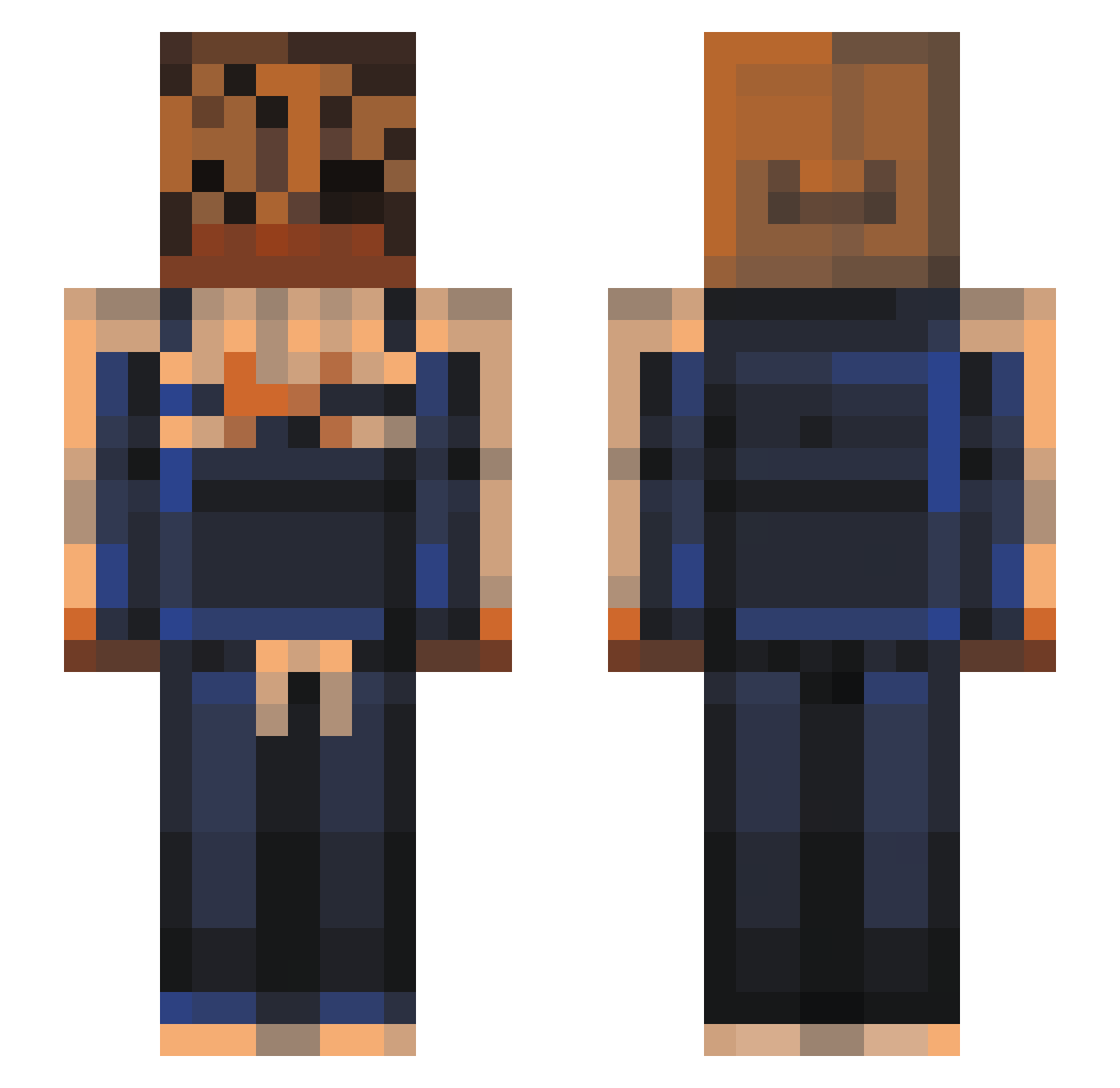 bheom Minecraft skin, front and back view