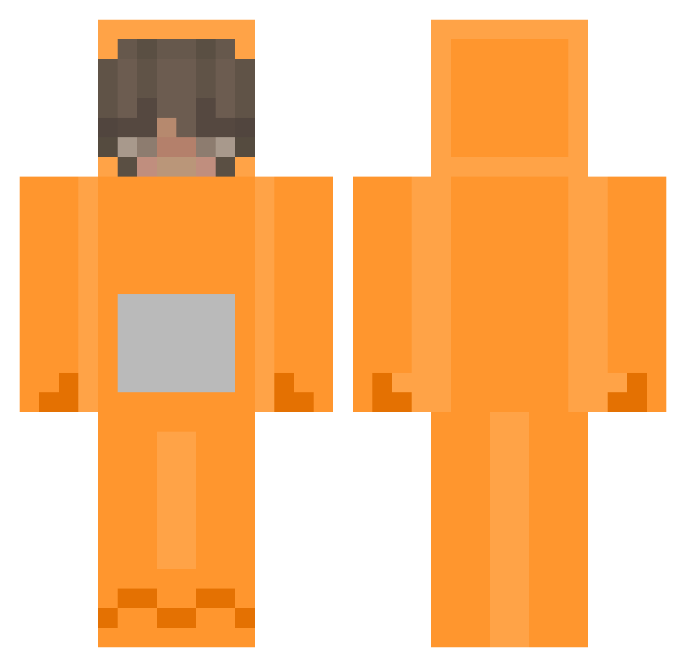 Zoe_eee Minecraft skin, front and back view