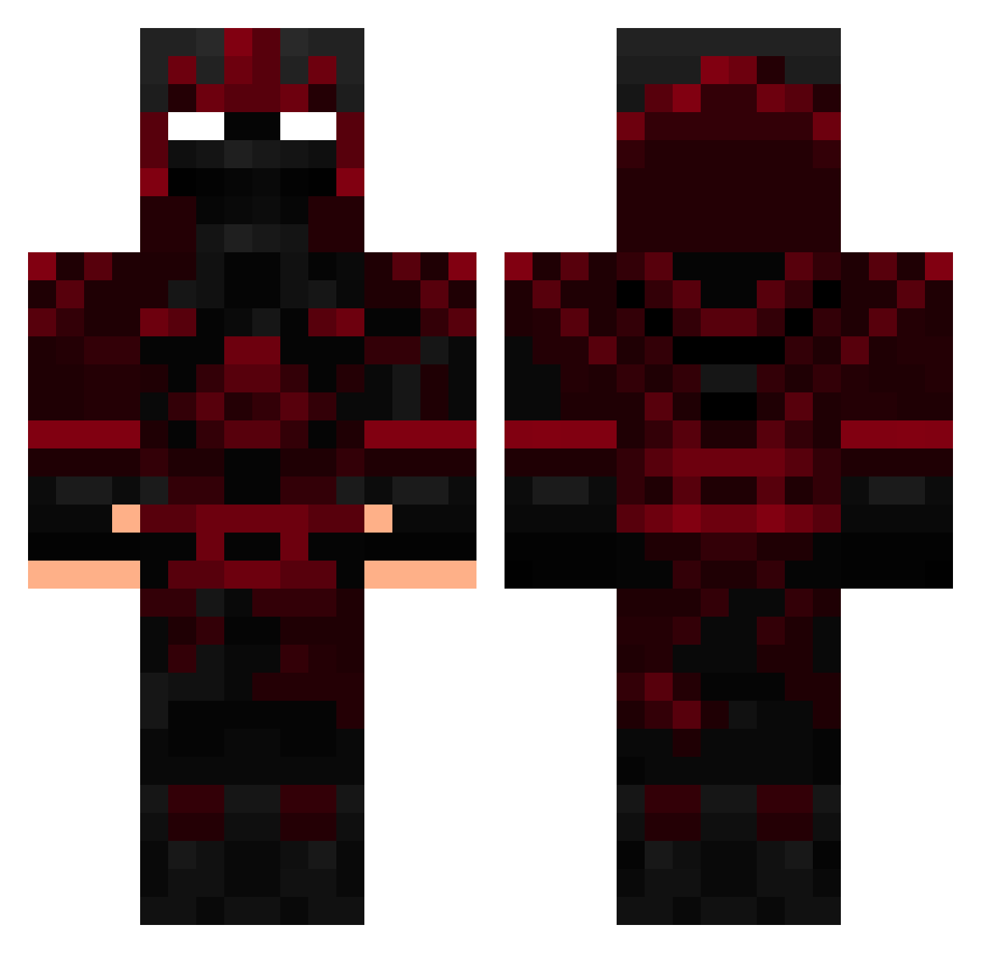 utet Minecraft skin, front and back view