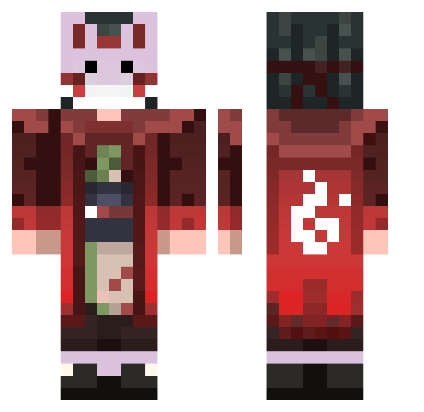 kuruneru9876 Minecraft skin, front and back view