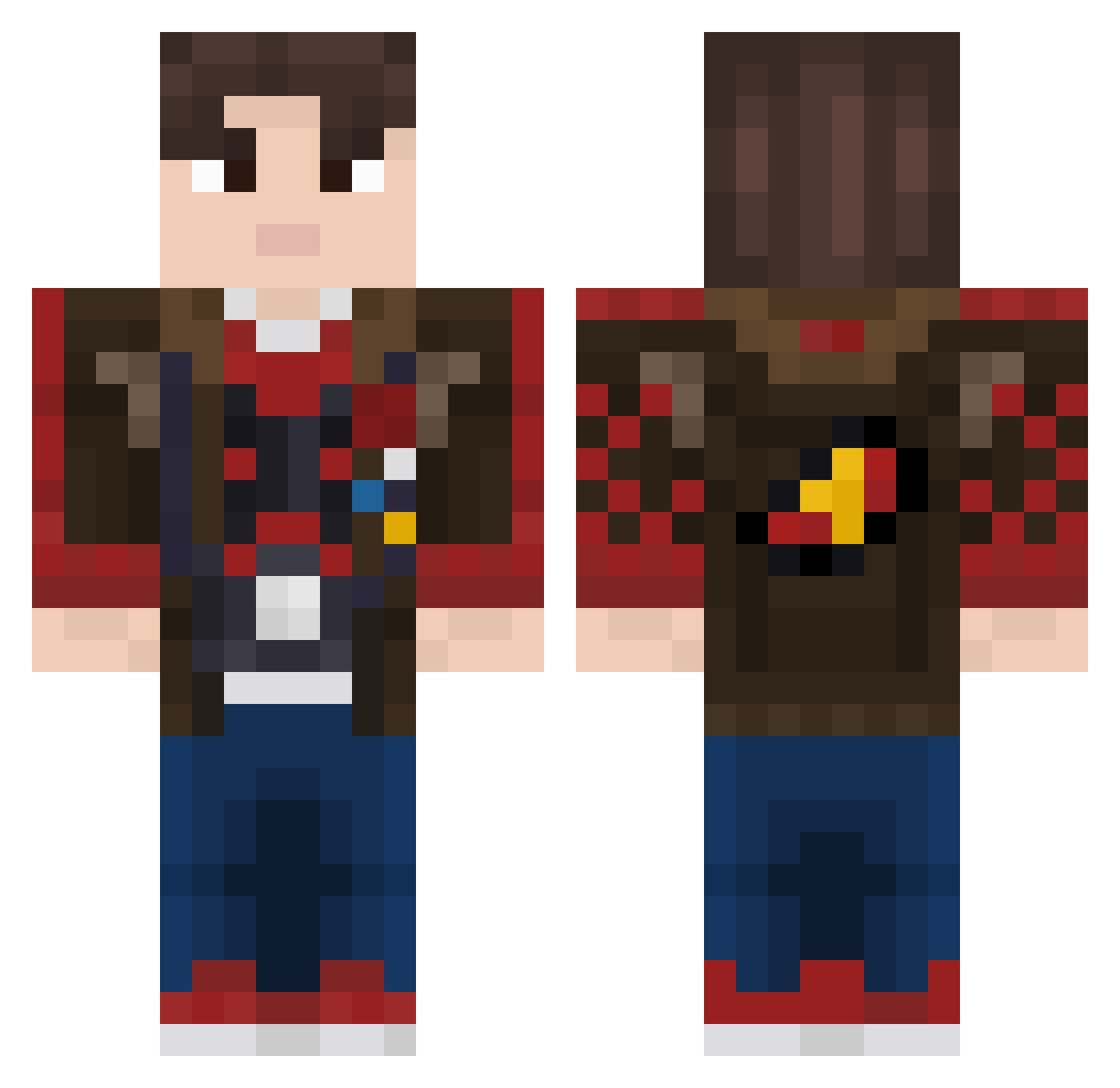 KYrit045 Minecraft skin, front and back view