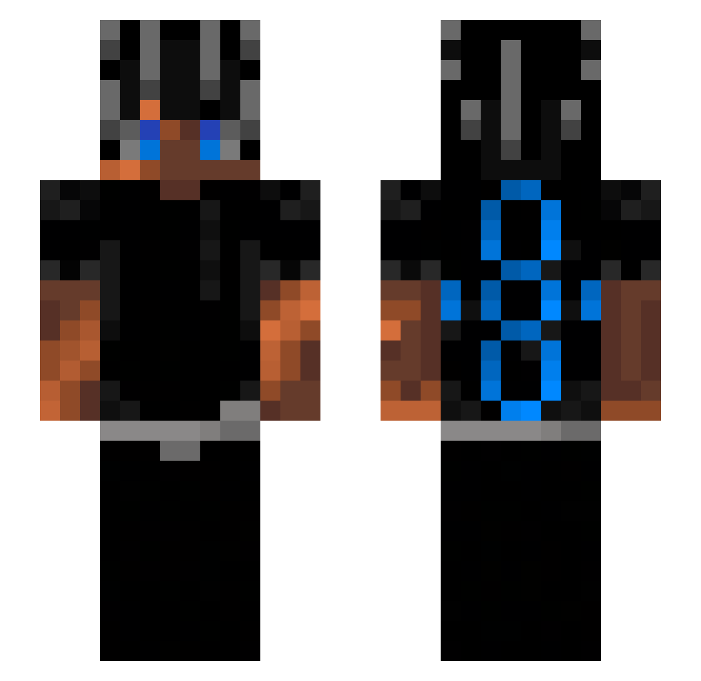 Vitamin_X Minecraft skin, front and back view